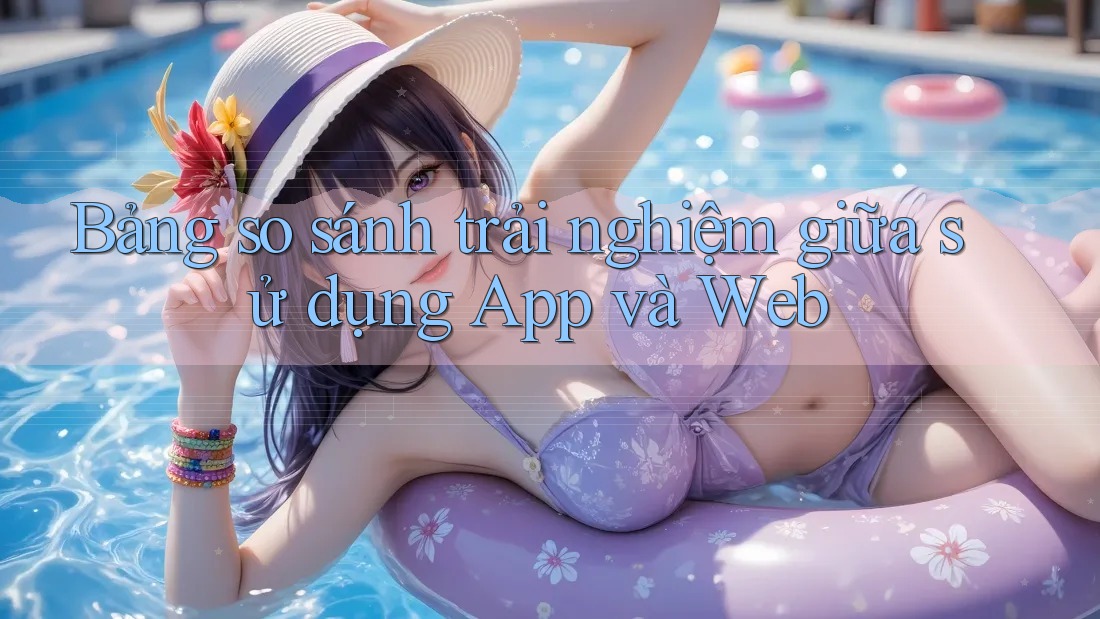 Bảng so sánh trải nghiệm giữa sử dụng App và Web