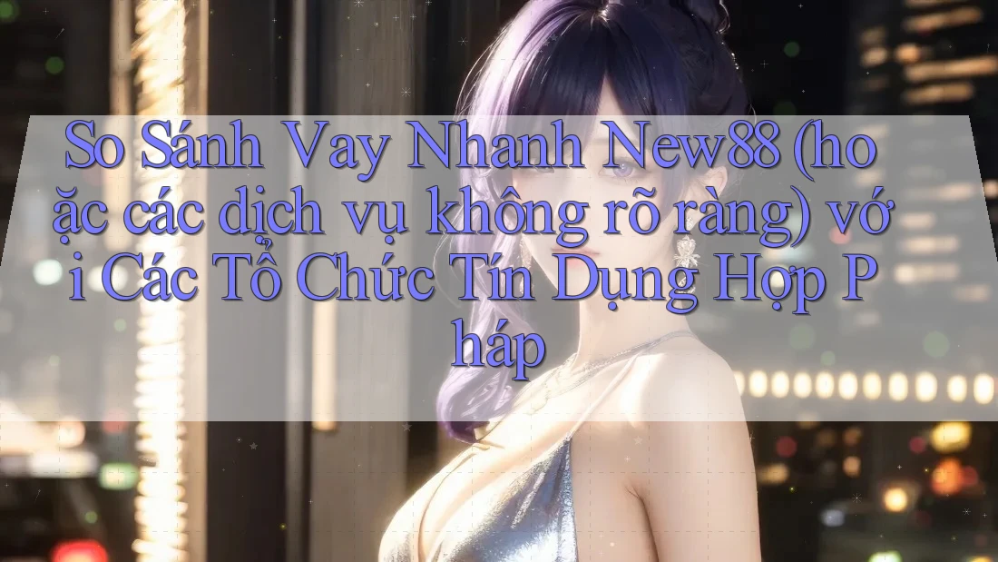 So Sánh Vay Nhanh New88 (hoặc các dịch vụ không rõ ràng) với Các Tổ Chức Tín Dụng Hợp Pháp
