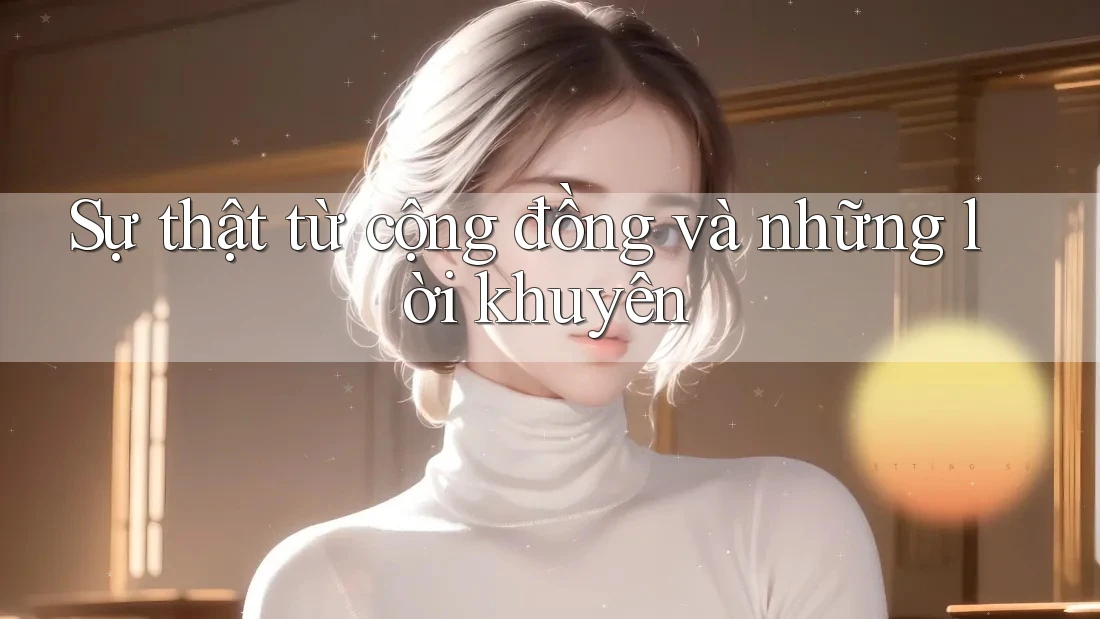 Sự thật từ cộng đồng và những lời khuyên
