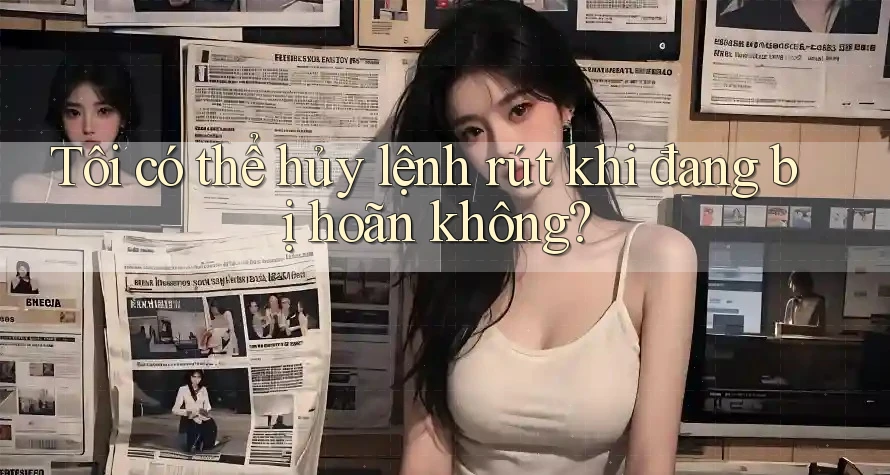 Tôi có thể hủy lệnh rút khi đang bị hoãn không?