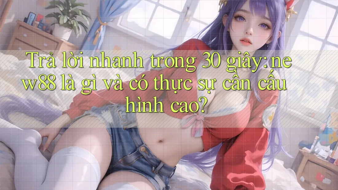 Trả lời nhanh trong 30 giây: new88 là gì và có thực sự cần cấu hình cao?